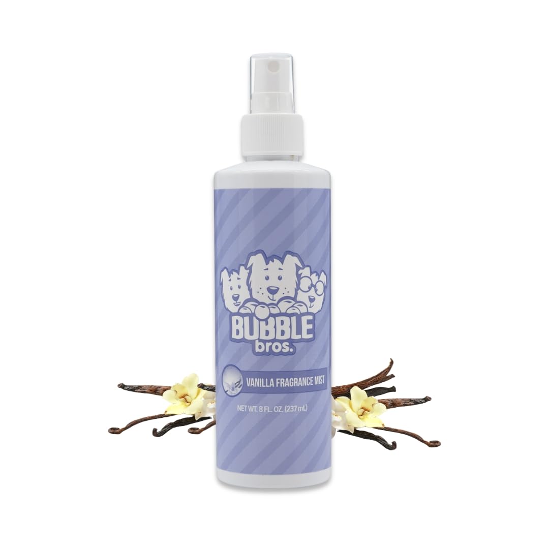 Bubble Bros. Fragrance Mist Pet Grooming Cologne, 8 oz - Natural, Professional Groomer Grade, Perfume Deodorant for Dogs and Cats, Long Lasting, Deodorizing (Vanilla)