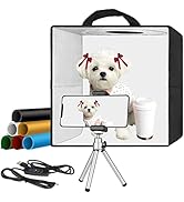 EMART Photo Studio Light Box, 30 X 30 cm/ 12"x12" Portable Product Photography Lightbox Booth, Di...