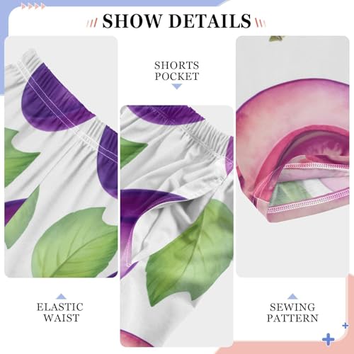 J JOYSAY Fresh Plum Leaves White Pajamas Pants Soft Long Pajama Bottoms Lounge Sleep Pants Size S-XL4