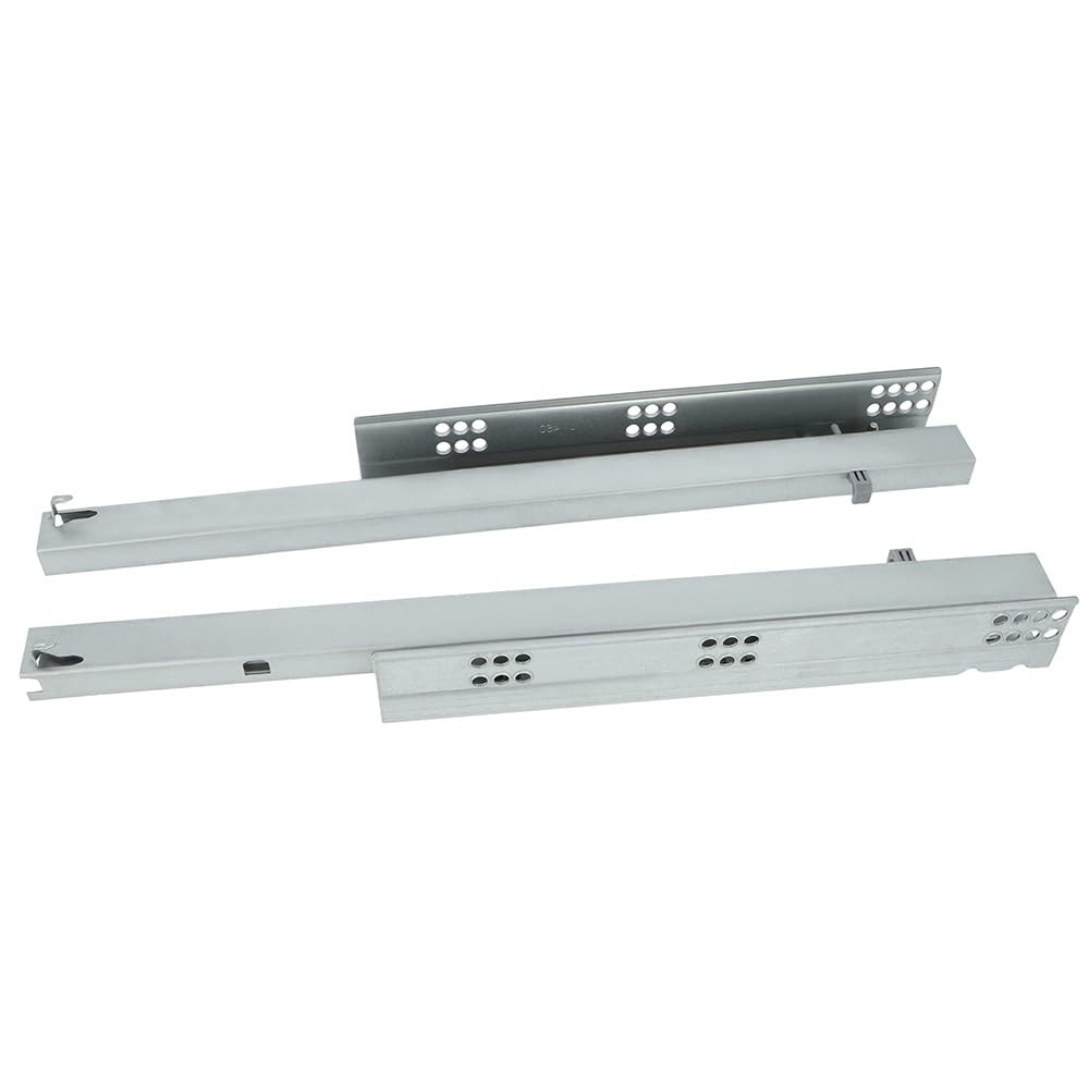 Heavy Duty Drawer Slides 1 Pair 20 Inch Undermount Concealed Drawer Slides Soft Closing Full Extension Drawer Rails Ball Bearing Drawer Runners (Color : Silver, Size : 500mm/20inch)