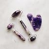 Mount Lai Amethyst Trio Calming Facial Set, Facial Roller and Amethyst Gua Sha Facial Tools Set, Guasha Tool for Face to Relieve Muscle Tension and Reduce Puffiness, Anti Aging Skin Care Sets