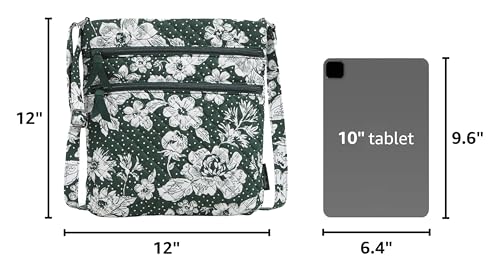 Image of Vera Bradley Women's Cotton Triple Zip Hipster Crossbody Purse