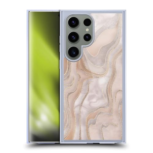 Coque Samsung S24 Ultra MagSafe LebensArt Marbre Abricot en gel liquide pastel résistant