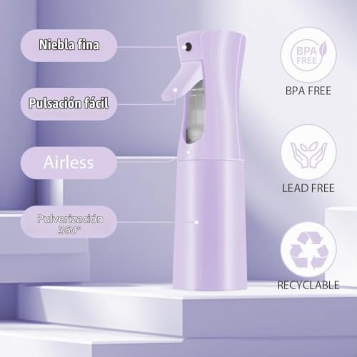 Miniatura 3 de Alaoo Botella Pulverizador Agua Peluqueria,200ml Bote Spray Reutilizable