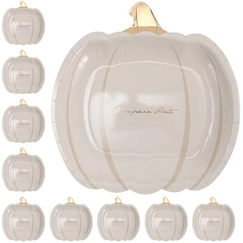 Hemoton 30pcs Halloween Pumpkin Paper Plates Cover