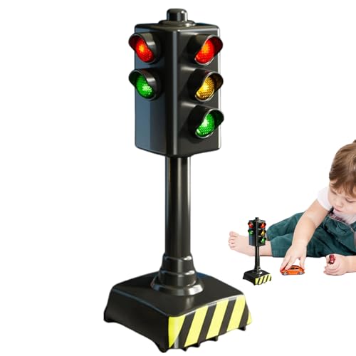 Toy Stop Light - Señal de tráfico de trabajo con efectos de sonido, paso a través de peatones educativos, señal de aprendizaje divertido, juego realista | Para chicas de clase