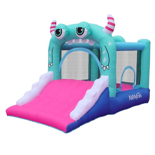 AirMyFun Inflatable Bounce House for Kids, Wide Slide & Jumping Inflatable Bouncer - Toddler Bounce House with Blower for Kids 2-12 Use Fun Indoor&Outdoor
