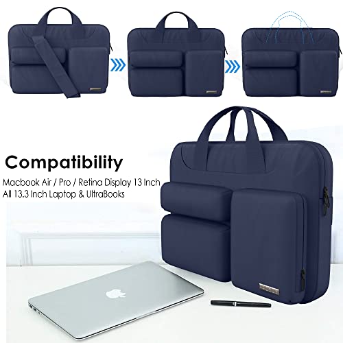 Image of Probus 360 Protective Laptop Shoulder Bag for Laptop ?MacBook ?Chromebook ?Notebook Water Resistant Sleeve Case Cover Office Bag (Blue, 13.3 Inch)