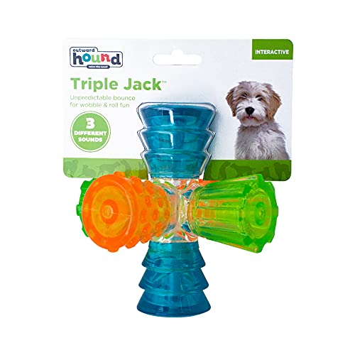 Brinquedo interativo para cães Outward Hound Triple Jack, colorido