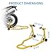 Garvee Motorcycle Stands Front and Rear, 900 LB Heavy Duty Front & Rear Wheel Lift Combo with Prong Adapters+L Adjustable Swingarm Spool, Universal Paddock Stands for Most Motorcycles, Yellow