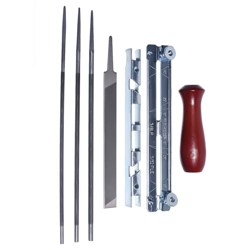 Mtanlo Kit Profesional de Afilado de Motosierra, Tamaño 5/32 ', 3/16', 7/32 ', Lima de Motosierra, para Husqvarna Stihl Poulan Pro Echo Homelite Jonsered Craftsman