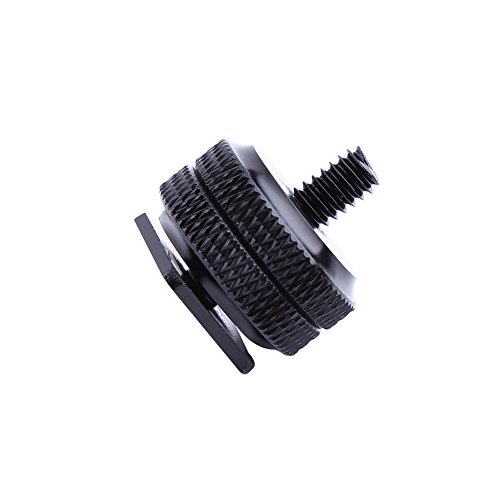 Adaptador de tornillo de 7 x 5 x 2 negro, adaptador de zapata caliente 1 4 con soporte de trípode para cámaras de 2, 3, 3, 4
