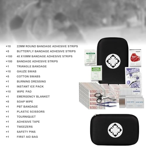 279PCS Small Travel First Aid Kit Supplies for Business, First Aid Emergency Set Backpacking Essentials Items Trauma Survival Kits - image 2