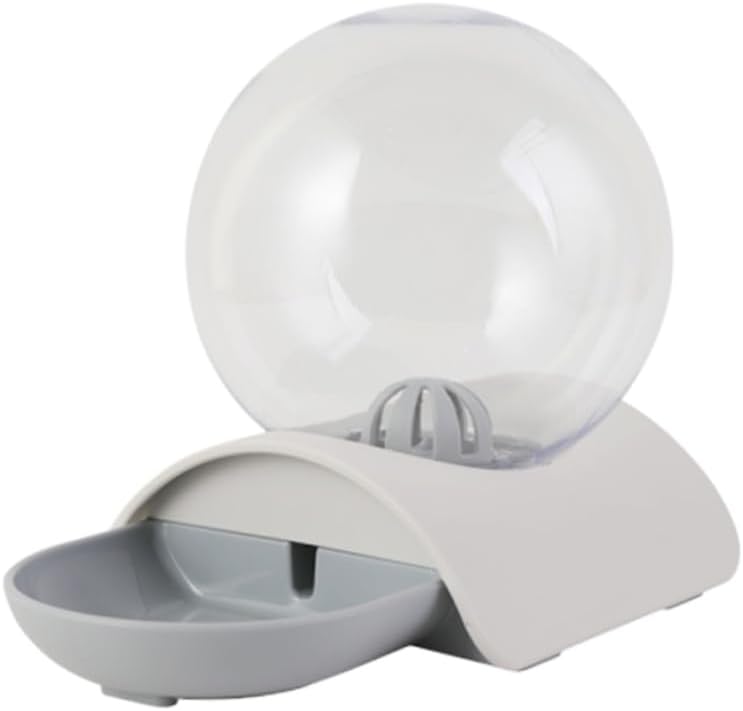 Automatic Pet Water Dispenser Grey Water Bowl for Cats Dogs Smooth Design Easy to Stylish Home Decor Essential Pet Drinking Supplies