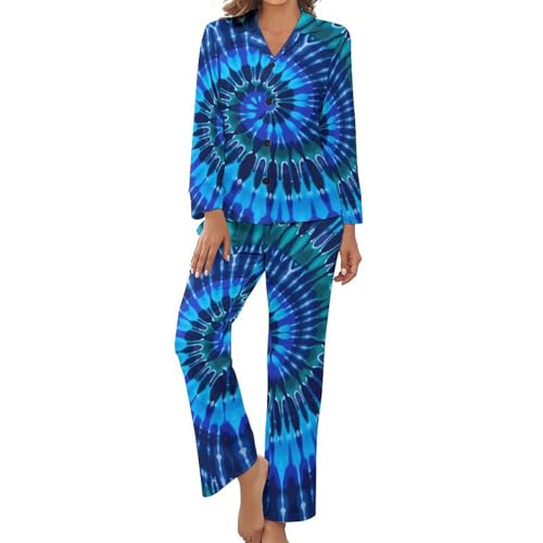 Pyjama femme tie-dye fluide pour des soirées cocooning confortables