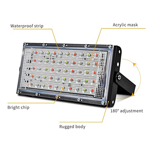 Éclairage paysager LED 50W imperméable projecteur de rue bleu - 4