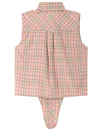 Image of Noomelfish Girls Sleeveless Button Down Shirt Tie Knot Blouse Western Cowgirl Outfit (5-12 Years)