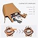 Kadynow Tote Bag for Women Vegan Leather Bucket Purse for Women Top Handle Handbag Shoulder Bag with Detachable Small Purse Yellow Brown