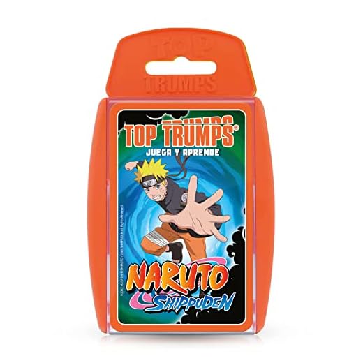 Top Trumps Cards Naruto - Cartas Españolas, Juegos De Cartas Adultos, Juegos De Cartas Para Niños, Cartas De Trivia, Desde 6 Años, Para 2+ Jugadores