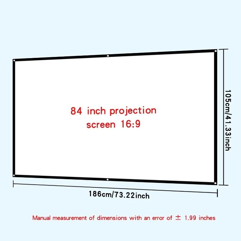 Pantalla de proyector plegable simple 84 pulgadas 16:9 miniatura 2
