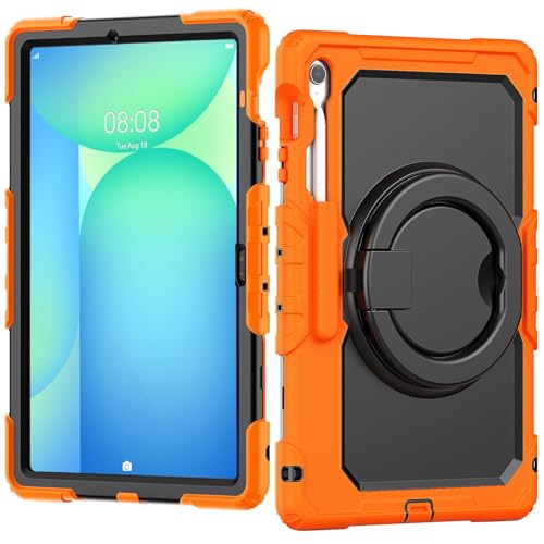 Fundas para tabletas Funda de TPU resistente a prueba de golpes compatible con Samsung Galaxy Tab S10 FE Plus 13.1 pulgadas SM-X620/X626B 2025, funda for niños, soporte con asa giratoria de 360 ​​grad