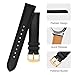 BISONSTRAP Texture Leather Watch Straps for Women and Men, Watch Replacement Bands with Quick Release, 16mm, Black, Gold Buckle