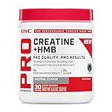 GNC Pro Performance Creatine Monohydrate + HMB, Strength and Muscle Building Fuel with 5G of Creatine Monohydrate and 3g of MyHMB (30 Servings)