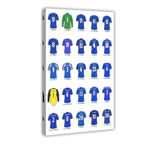 Impression sur toile maillot bleu pour habiller un mur vide de salon facilement