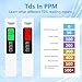 4 in 1 TDS Meter Digital Water Tester - Accurate and Reliable TDS EC & Temp(°C,°F) Meter, 0-9990ppm - Professional Testing for Drinking Water, RO/DI System, Aquariums etc