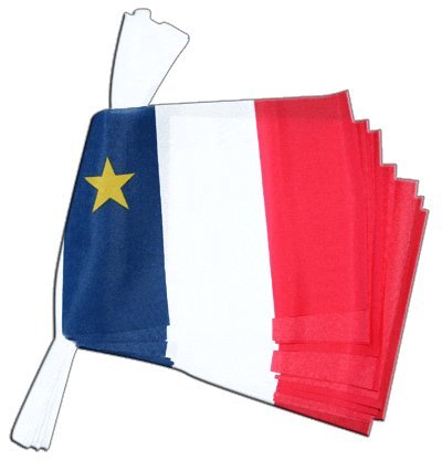 Guirlande drapeau Canada Acadie pavillon festif Digni 5,9 m pour grand événement culturel