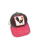 Island Crew Hawaii Denim Rooster Mesh Trucker Hat (US, Alpha, One Size, Gray)