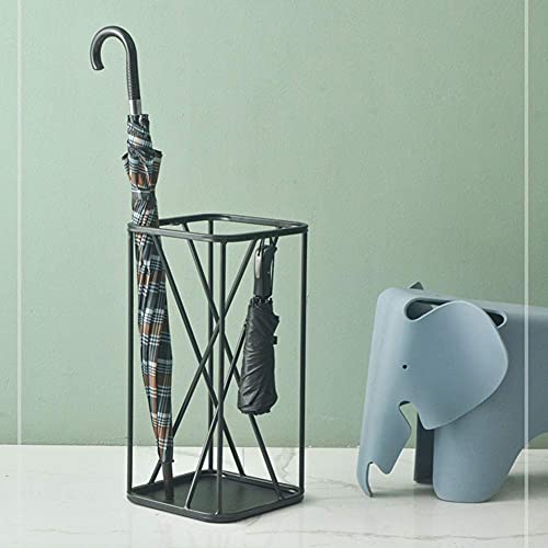 Support de parapluie géométrique noir compact pour entrée moderne - 3