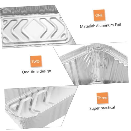 Bandejas de aluminio resistentes que evitan derrames recipientes para conservar alimentos 4