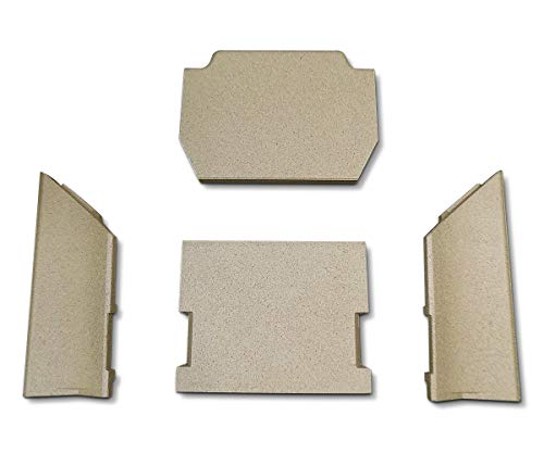 Habillage de foyer pour poêles à cheminée 520T de Contura - vermiculite - 4 pièces