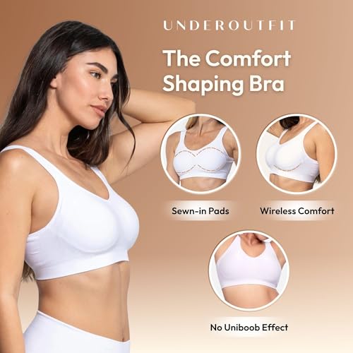 Image of Underoutfit Wireless Compression Everyday Bras for Women - Small to Plus Sizes