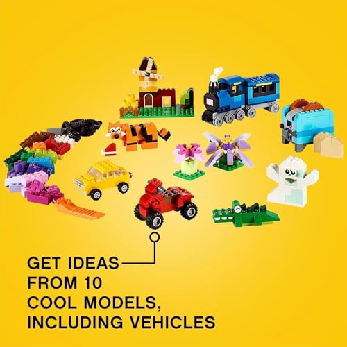 Classic Scatola Mattoncini Creativi Media, Contenitore con Idee Creative per Costruire Animali & 10789 Marvel L’Auto di Spider-Man e Doc Ock, Idea Regalo di Natale - Lego - Immagine 2