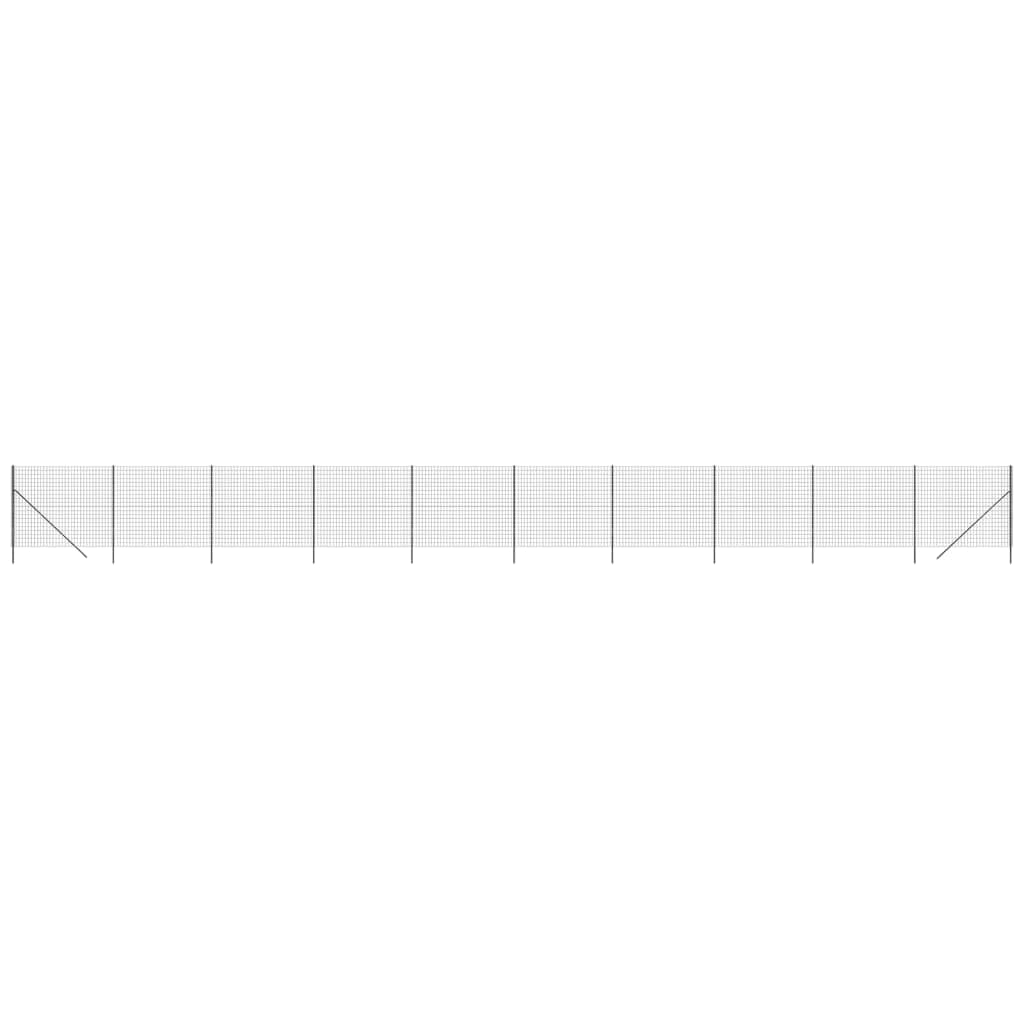 ShGaxin Cerca de Alambre de Acero galvanizado Gris Antracita 1,6x25 m, Malla Metalica, Malla Alambre, Alambre para Conejos, Vallas De Obra, Mallas para Gallinero - 154220