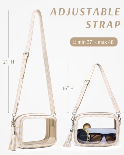 Image of Unilily Clear Bag for Stadium Events, Clear Purse Stadium Approved Crossbody Bag for Concerts Sports Festivals Events Women