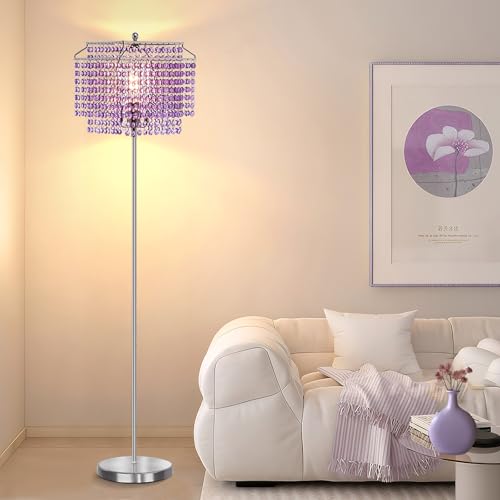 Crystal Floor Lamp Purple, 64