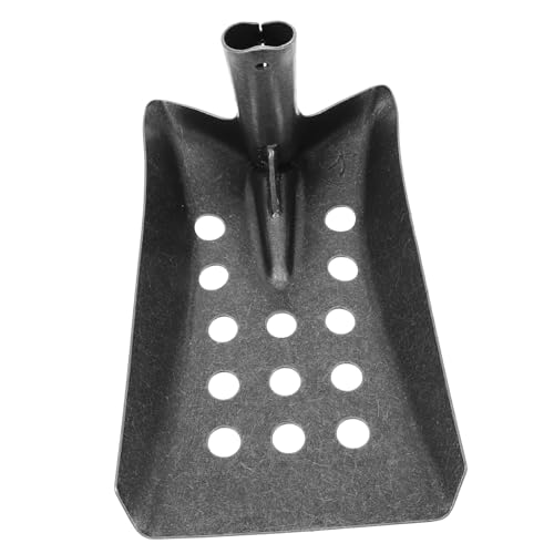 CIYODO Pala Metálica para Limpieza De Drenajes con Tamiz Cuadrado Resistente De Manganeso para Desatascar Alcantarillas y Tamizar Barro Pozos y Zanjas Pequeñas