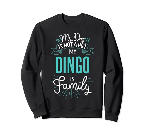 Cute Dingo Design Family Dog Giftn Sweatshirt, Black