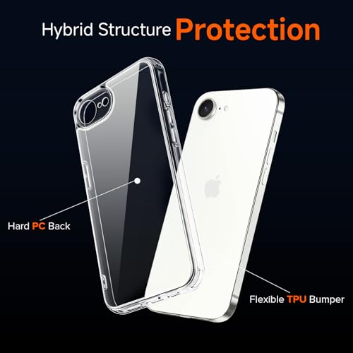 Image of ivoler 3-in-1 Case for iPhone 17e /16e 6.1 inch, Clear