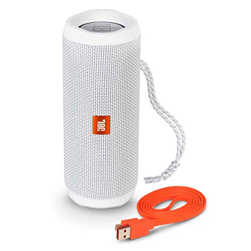 Image of (Refurbished) JBL Flip 4 Portable Wireless Speaker with Powerful Bass & Mic (White)