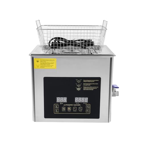 30L Ultrasonic Cleaning Machine,28/40khz Dual Frequency Ultrasonic Washing Machine,0-176℉ Adjustment Instrument Cleaner for Jewelry Glasses (10L)