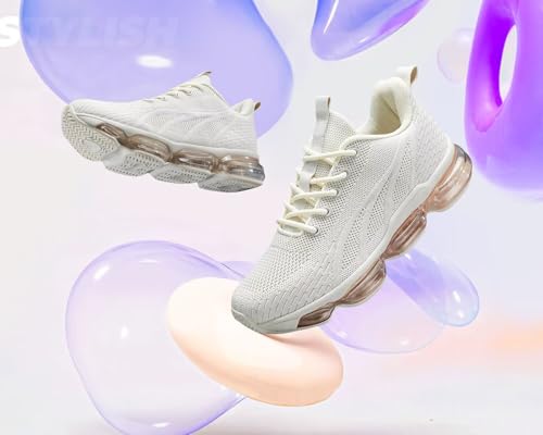 Image of Kapsen Womens Walking Running Shoes Air Cushion Breathable Fashion Tennis Sneakers Mesh Workout Casual Athletic Sports Gym