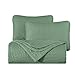 Chezmoi Collection Austin 3-Piece Oversized Bedspread Coverlet Set (Queen, Sage)