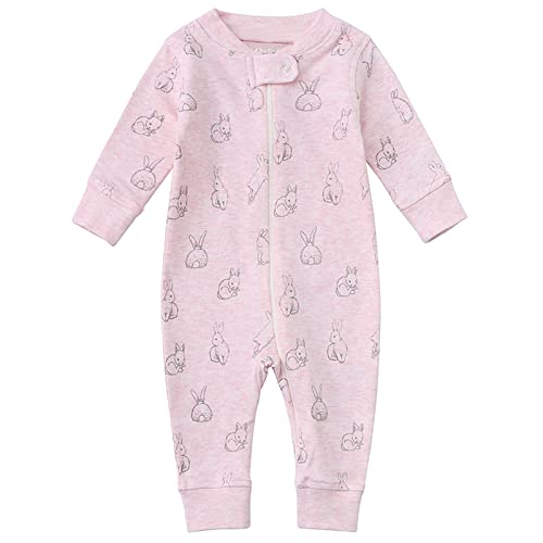 Owlivia Organic Cotton Baby Boy Girl Zip up Sleep 'N Play Pjs, Footless, Long Sleeve