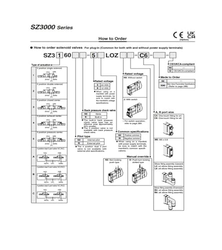 Électrovanne SZ3260K-5LOZD-C6 à commutation rapide C4 C6 5LOZ - 3