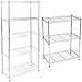 AmazonBasics - Scaffalatura a 5 ripiani, Cromato & - Scaffalatura a 3 ripiani, Cromato