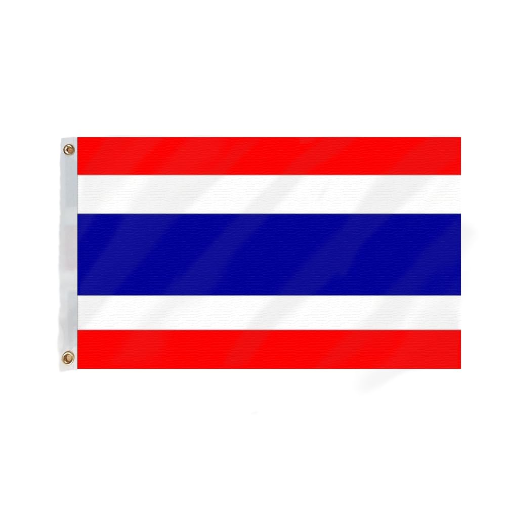 Flagmax Thailand Flag 5ft x 3ft (150cm x 90cm), Durable Thai Flag with Eyelets for Outdoor and Indoor Display